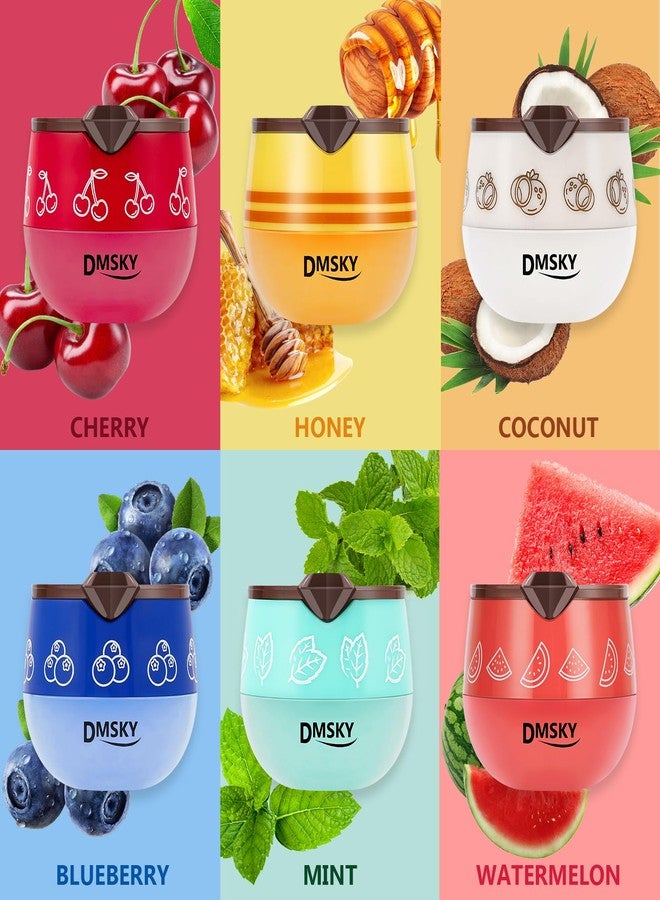 DMSKY 6 PCS Bee Lip Balm Honey Pot, Propolis Lip Mask Overnight Moisturizing Lip Balm with Stick, Lip Sleeping Mask Hydrating Prevention Dry & Cracked - Image 2